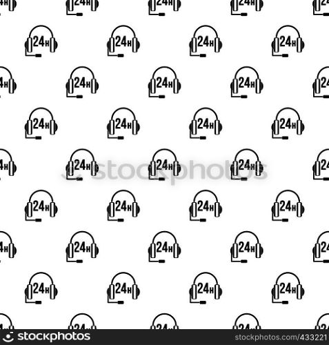 Support 24 hours pattern seamless in simple style vector illustration. Support 24 hours pattern vector