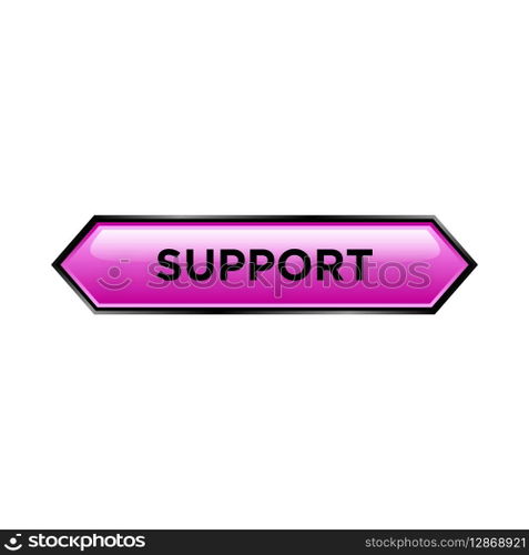 support button website vector template