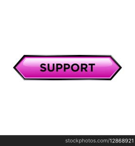 support button website vector template