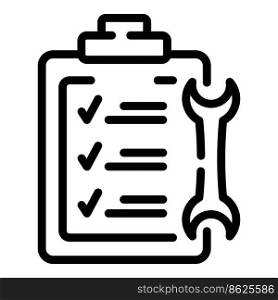 Support clipboard icon outline vector. Online technician. Help computer. Support clipboard icon outline vector. Online technician