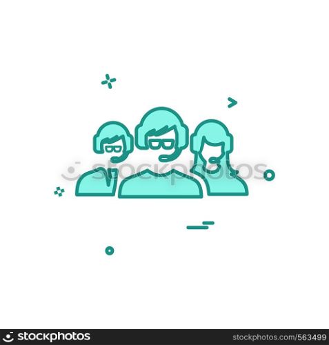 Support Group icon design vector