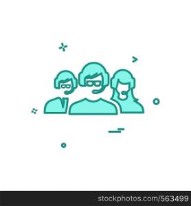 Support Group icon design vector