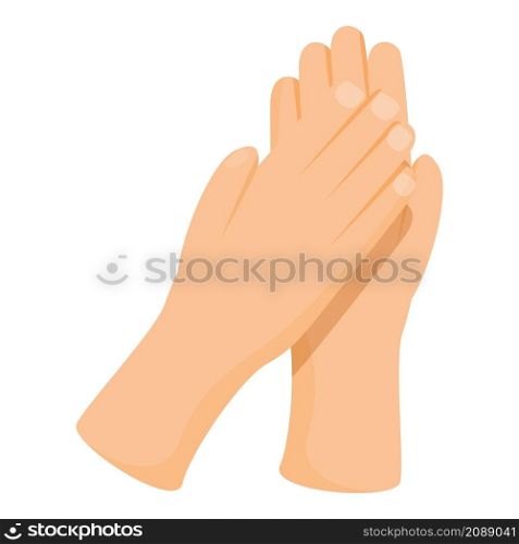 Support handclap icon cartoon vector. Hand applause. People crowd. Support handclap icon cartoon vector. Hand applause