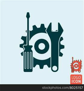 Support icon isolated. Service icon. Service logo. Support symbol. Service tools icon isolated. Vector illustration