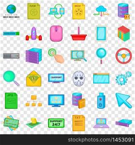 Support icons set. Cartoon style of 36 support vector icons for web for any design. Support icons set, cartoon style