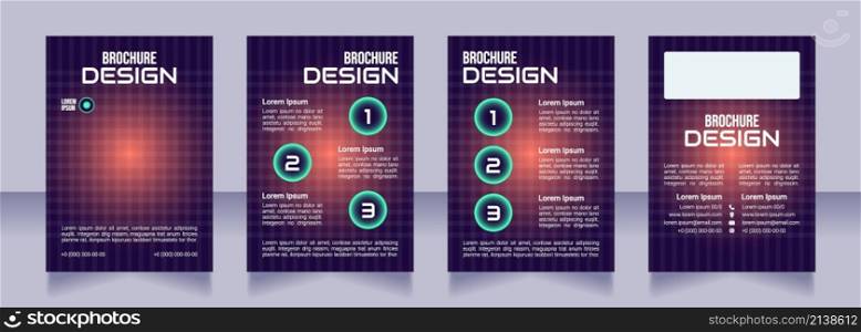 Supporting remote services blank brochure design. Template set with copy space for text. Premade corporate reports collection. Editable 4 paper pages. Bebas Neue, Audiowide, Roboto Light fonts used. Supporting remote services blank brochure design