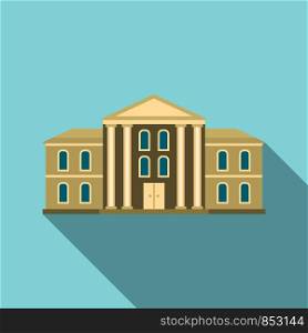 Supreme courthouse icon. Flat illustration of supreme courthouse vector icon for web design. Supreme courthouse icon, flat style