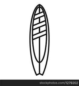 Surf board icon. Outline surf board vector icon for web design isolated on white background. Surf board icon, outline style