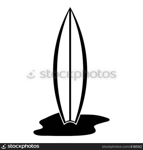 Surf board icon. Simple illustration of surf board vector icon for web. Surf board icon, simple style