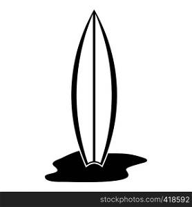 Surf board icon. Simple illustration of surf board vector icon for web. Surf board icon, simple style