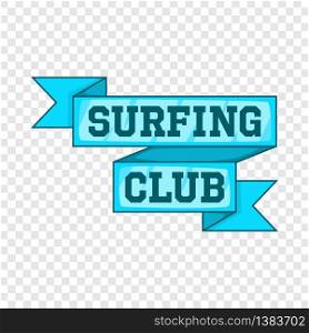 Surf club emblem icon. Cartoon illustration of surf club emblem vector icon for web design. Surf club emblem icon, cartoon style