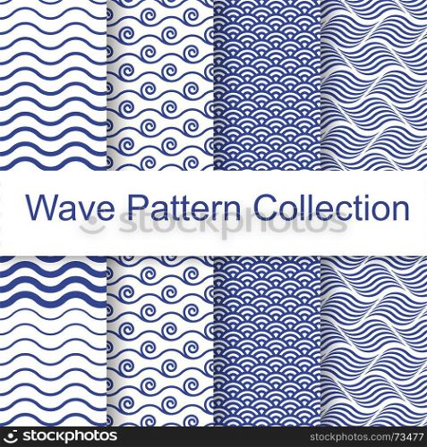 surf wave seamless pattern wallpaper vector art