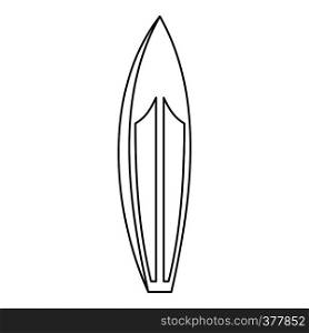 Surfboard icon. Outline illustration of surfboard vector icon for web. Surfboard icon, outline style
