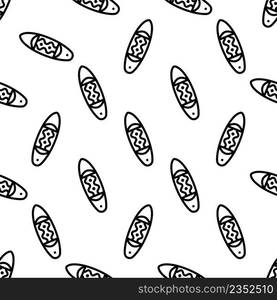 Surfboard Icon Seamless Pattern, Surf Board Icon, Water Sport Icon Vector Art Illustration