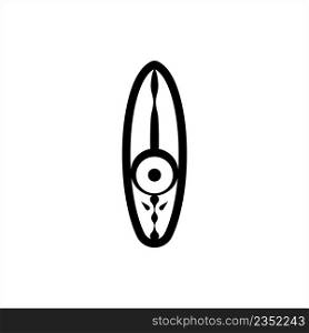 Surfboard Icon, Surf Board Icon, Water Sport Icon Vector Art Illustration