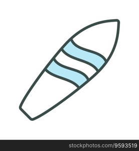 Surfboard icon vector on trendy design