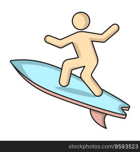 Surfboard icon vector on trendy design