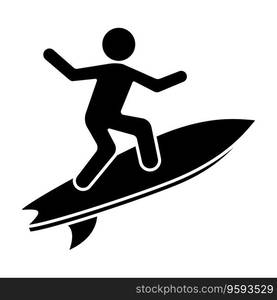 Surfboard icon vector on trendy design