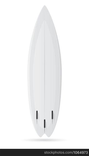 surfboard white blank vector illustration isolated on background