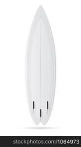 surfboard white blank vector illustration isolated on background