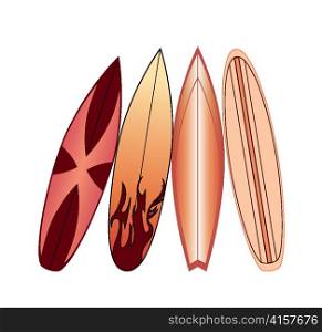 surfboards set vector illustration
