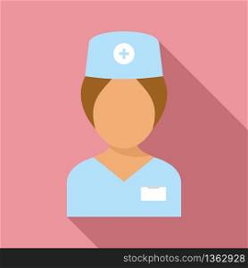 Surgeon nurse icon. Flat illustration of surgeon nurse vector icon for web design. Surgeon nurse icon, flat style