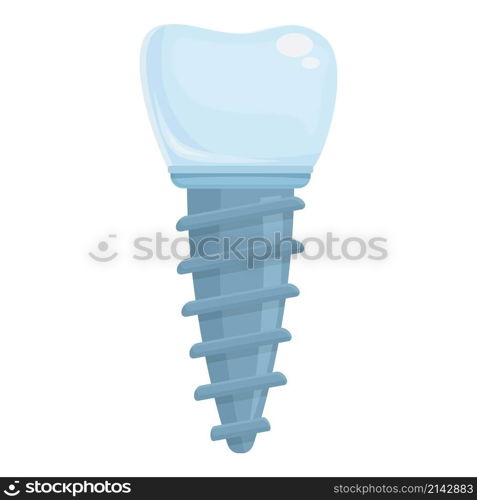Surgery dental implant icon cartoon vector. Oral tooth. Dentist procedure. Surgery dental implant icon cartoon vector. Oral tooth