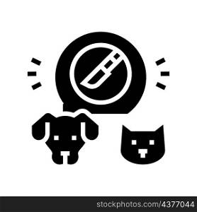 surgery domestic pets glyph icon vector. surgery domestic pets sign. isolated contour symbol black illustration. surgery domestic pets glyph icon vector illustration