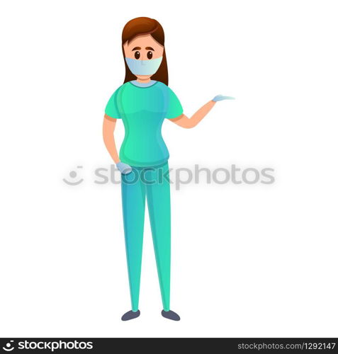 Surgery nurse icon. Cartoon of surgery nurse vector icon for web design isolated on white background. Surgery nurse icon, cartoon style