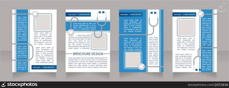 Surgical anesthesia preparation blank brochure layout design. Vertical poster template set with empty copy space for text. Premade corporate reports collection. Editable flyer paper pages. Surgical anesthesia preparation blank brochure layout design