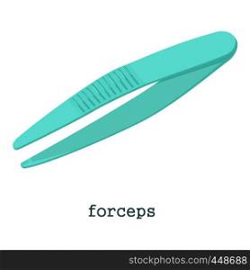 Surgical forceps icon. Cartoon illustration of surgical forceps vector icon for web isolated on white background. Surgical forceps icon, cartoon style