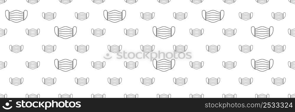 Surgical Mask Icon Seamless Pattern, Medical, Dentist, Surgeon Face, Mask, Liquid Droplets And Aerosols Preventive Mask Vector Art Illustration