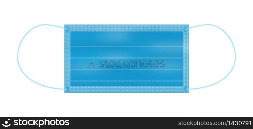 Surgical mask illustration isolated in the white background. Medical protective mask for doctors and people.