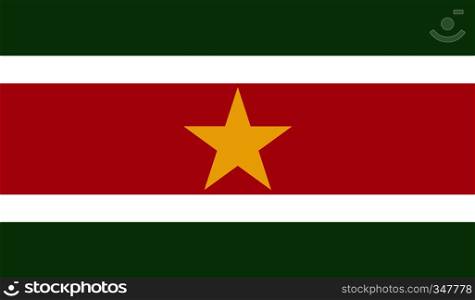Surinam flag image for any design in simple style. Surinam flag image