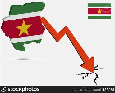 Suriname economic crisis vector illustration Eps 10.. Suriname economic crisis vector illustration Eps 10
