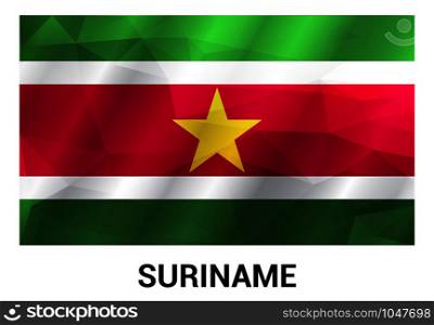 Suriname flag design vector