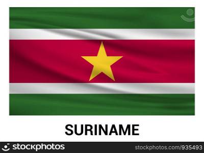 Suriname flag design vector