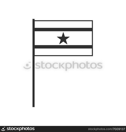 Suriname flag icon in black outline flat design. Independence day or National day holiday concept.