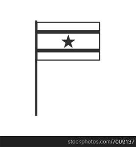 Suriname flag icon in black outline flat design. Independence day or National day holiday concept.