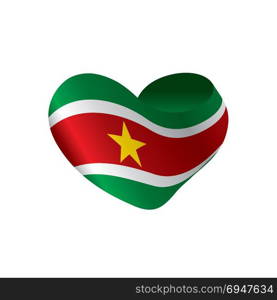 Suriname flag, vector illustration. Suriname flag, vector illustration on a white background