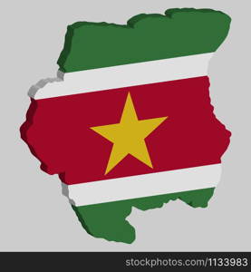 Suriname Map flag Vector 3D illustration eps 10.. Suriname Map flag Vector 3D illustration eps 10