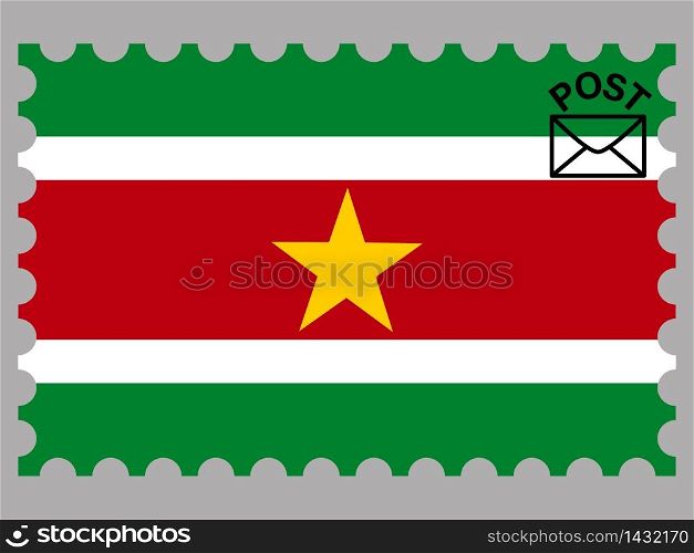 Suriname national country flag. original colors and proportion. Simply vector illustration background. Isolated symbols and object for design, education, learning, postage stamps and coloring book, marketing. From world set