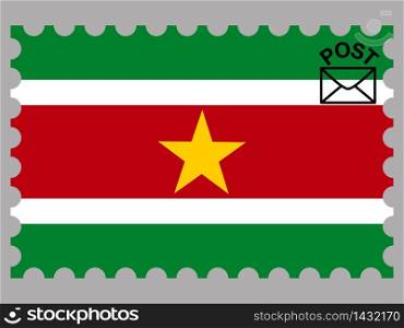 Suriname national country flag. original colors and proportion. Simply vector illustration background. Isolated symbols and object for design, education, learning, postage stamps and coloring book, marketing. From world set