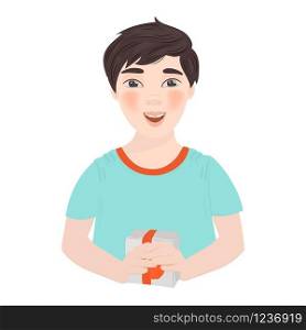 SURPRISE BOY Emotion Holiday Party Gift Vector Illustration
