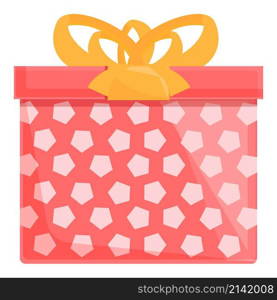 Surprise gift icon cartoon vector. Box present. Ribbon giftbox. Surprise gift icon cartoon vector. Box present