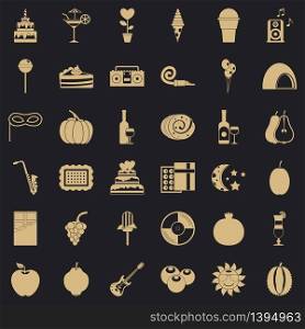 Surprise icons set. Simple style of 36 surprise vector icons for web for any design. Surprise icons set, simple style