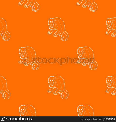 Surprised monkey pattern vector orange for any web design best. Surprised monkey pattern vector orange
