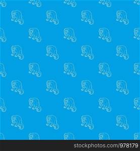 Surprised monkey pattern vector seamless blue repeat for any use. Surprised monkey pattern vector seamless blue