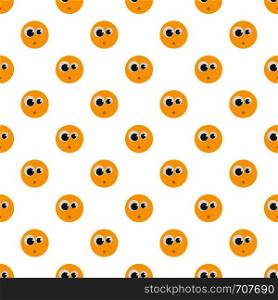 Surprised smile pattern seamless in flat style for any design. Surprised smile pattern seamless