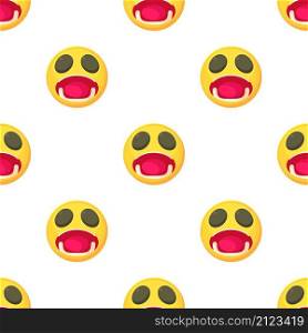 Surprised smiley pattern seamless background texture repeat wallpaper geometric vector. Surprised smiley pattern seamless vector